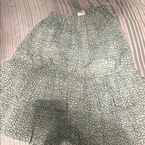 Green Patterned Women's Skirt